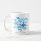 Graffiti lila/Aqua Kaffeetasse (Links)