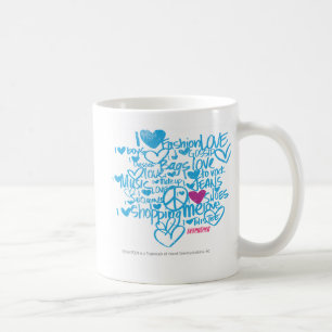 Graffiti lila/Aqua Kaffeetasse