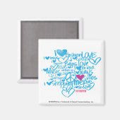 Graffiti Lila/Aqua Magnet (Vorderseite/Rückseite)