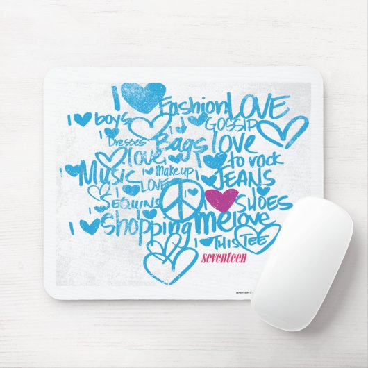 Graffiti lila/Aqua Mousepad (Mit Mouse)