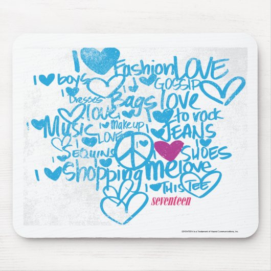 Graffiti lila/Aqua Mousepad (Vorne)
