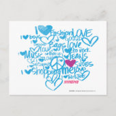 Graffiti Lila/Aqua Postkarte (Vorderseite)