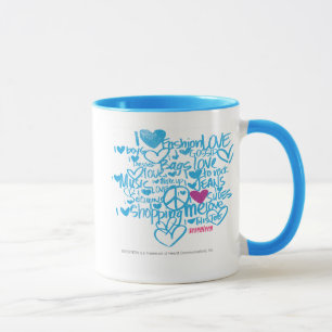 Graffiti lila/Aqua Tasse