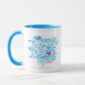 Graffiti lila/Aqua Tasse (Links)