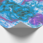 Graffiti Lila Blue Urban Street Malerei Wall Art Geschenkpapier (Ecke)