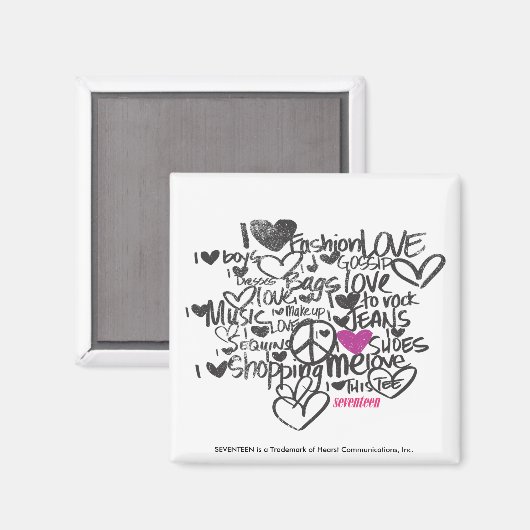 Graffiti Lila Magnet (Vorderseite/Rückseite)