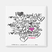 Graffiti Lila Magnet (Vorne)