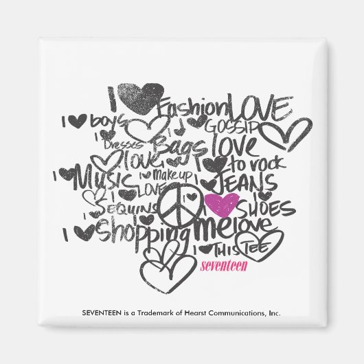 Graffiti Lila Magnet (Vorne)