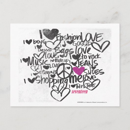 Graffiti lila postkarte (Vorderseite)