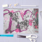 Graffiti Lila White Urban Street Bridge Kunst Seidenpapier (Handwerk)
