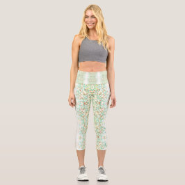 Graffiti Lines blue tone Yoga personalisiert C Capri Leggings
