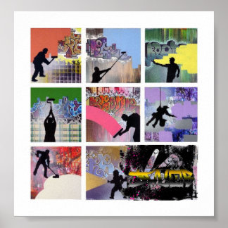 Graffiti-Linie Poster