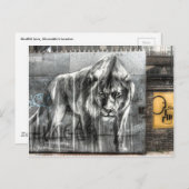 Graffiti Lion, Shoreditch London Postkarte (Vorne/Hinten)