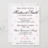 Graffiti Look Fashion Girl Sweet 16 Geburtstag Einladung (Rückseite)