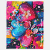 [Graffiti Love} Romantic Funny Snuggle Throw Fleecedecke (Vorderseite)