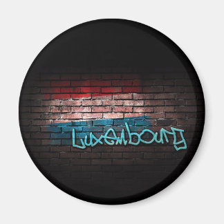 Graffiti; luxemburgische Flagge Magnet