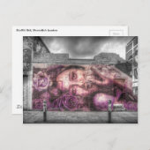 Graffiti-Mädchen, Shoreditch London Postkarte (Vorne/Hinten)