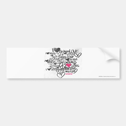 Graffiti-Magenta Autoaufkleber (Vorne)