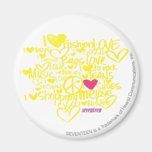 Graffiti Magenta/Gelb Magnet (Vorne)