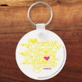 Graffiti Magenta/Gelb Schlüsselanhänger (Vorderseite)