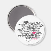 Graffiti Magenta Magnet (Vorderseite/Rückseite)