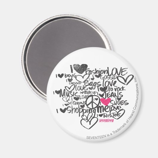 Graffiti Magenta Magnet (Vorderseite/Rückseite)