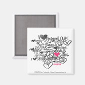 Graffiti Magenta Magnet (Vorderseite/Rückseite)