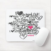 Graffiti-Magenta Mousepad (Mit Mouse)