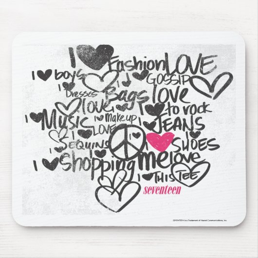 Graffiti-Magenta Mousepad (Vorne)