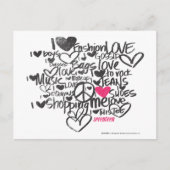 Graffiti Magenta Postkarte (Vorderseite)