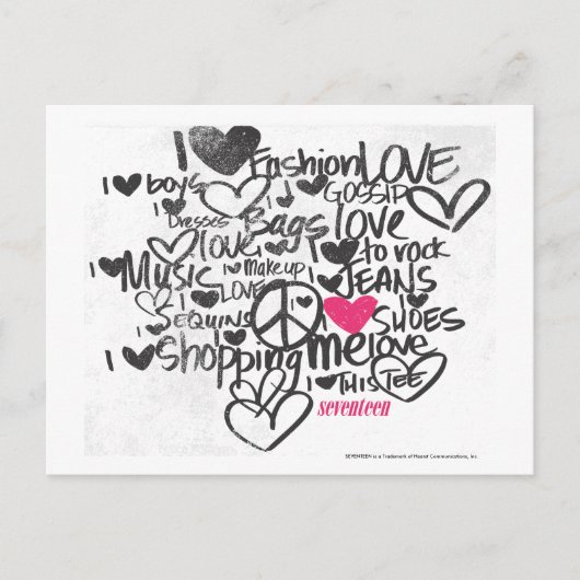 Graffiti Magenta Postkarte (Vorderseite)