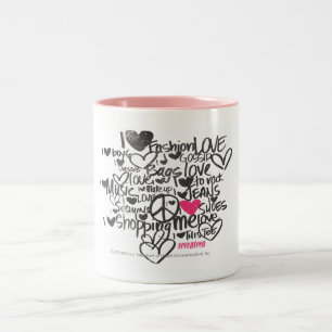 Graffiti-Magenta Zweifarbige Tasse