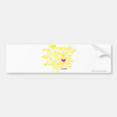 Graffiti magentarot/Gelb Autoaufkleber (Vorne)