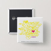 Graffiti magentarot/Gelb Button (Vorne & Hinten)
