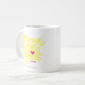 Graffiti magentarot/Gelb Kaffeetasse (Vorderseite Links)