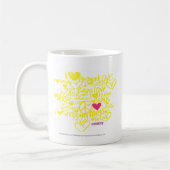 Graffiti magentarot/Gelb Kaffeetasse (Links)