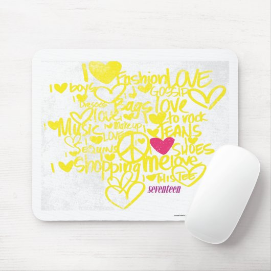 Graffiti magentarot/Gelb Mousepad (Mit Mouse)