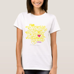 Graffiti Magentarot-Gelb T-Shirt