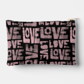 Graffiti Makeup Bag - Rosa und Schwarz - Liebe Zubehörtasche (Rückseite)