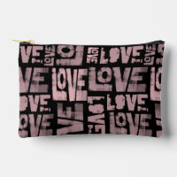 Graffiti Makeup Bag - Rosa und Schwarz - Liebe