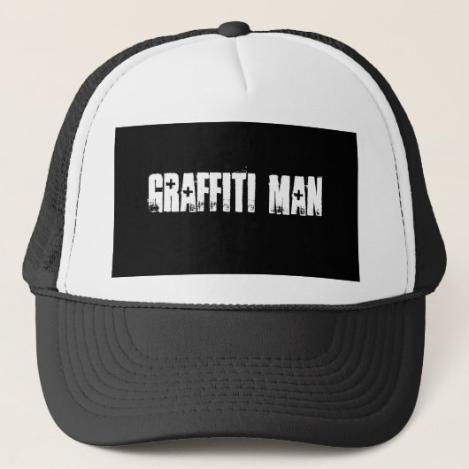 Graffiti Man Hat Truckerkappe (Vorderseite)