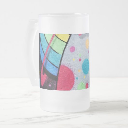 Graffiti Mattglas Bierglas (Vorderseite Links)