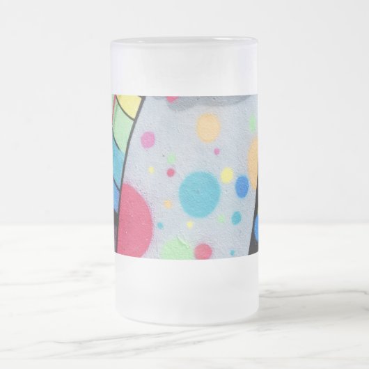 Graffiti Mattglas Bierglas (Mittel)