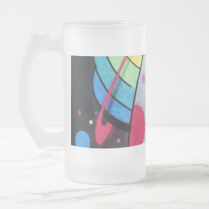 Graffiti Mattglas Bierglas