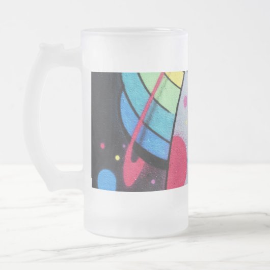 Graffiti Mattglas Bierglas (Links)