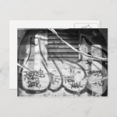 Graffiti-Mauer, New York City Postkarte (Vorne/Hinten)
