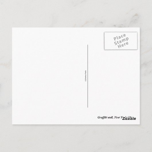 Graffiti-Mauer, New York City Postkarte (Rückseite)