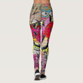 Graffiti-Mauer, urbane Kunst Leggings (Rückseite)