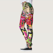 Graffiti-Mauer, urbane Kunst Leggings (Links)