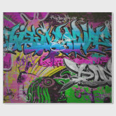 Graffiti-Mauer, urbane Kunstgraffiti,Kunst,Wand,Gr Geschenkpapier (Flach)